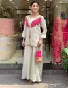NSR 869 Roman Silk With Embroidery Work Top With Bottom Wholesale In India